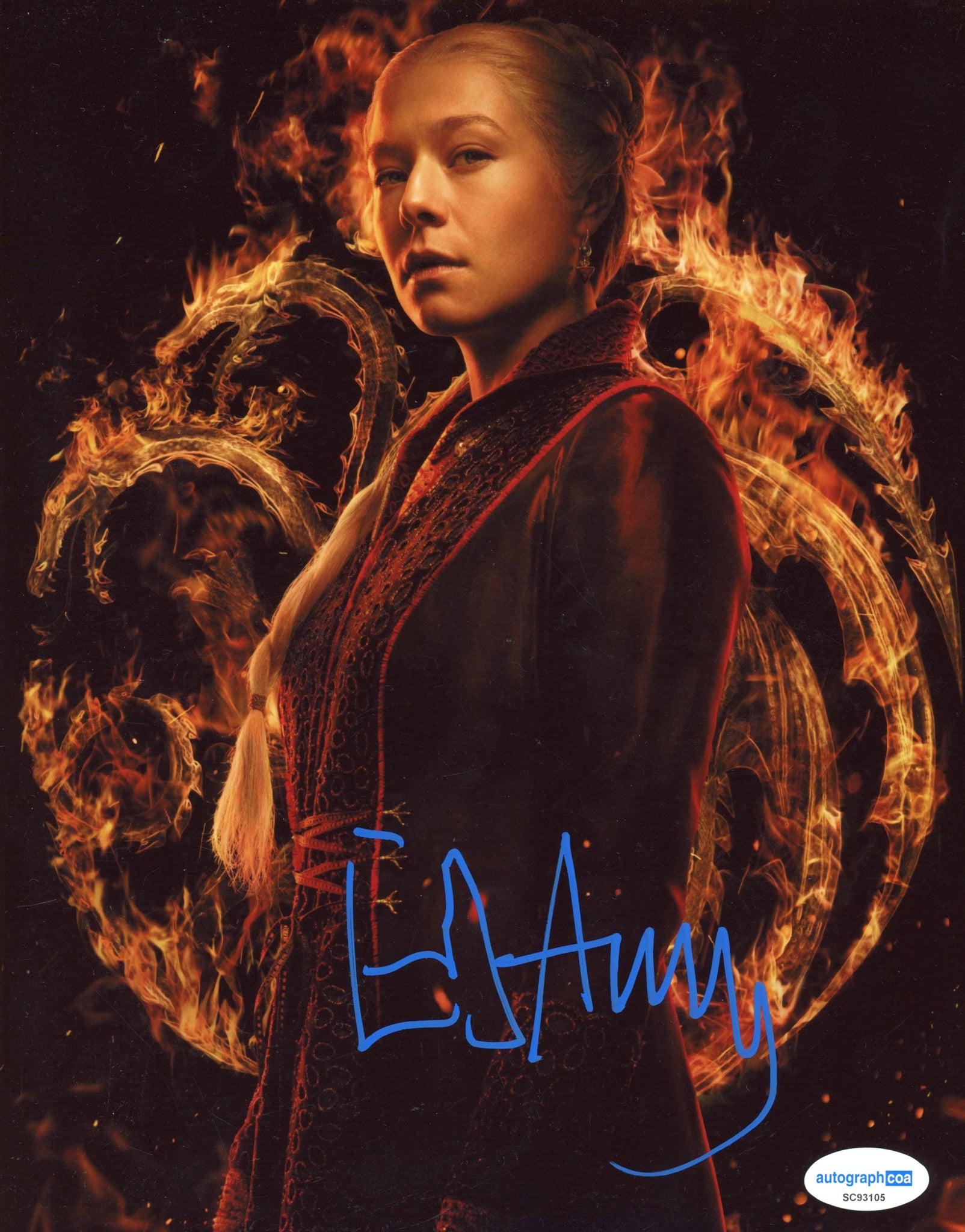 Emma D'Arcy House of the Dragon Signed Autograph 8x10 Photo ACOA