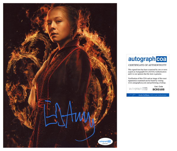 Emma D'Arcy House of the Dragon Signed Autograph 8x10 Photo ACOA