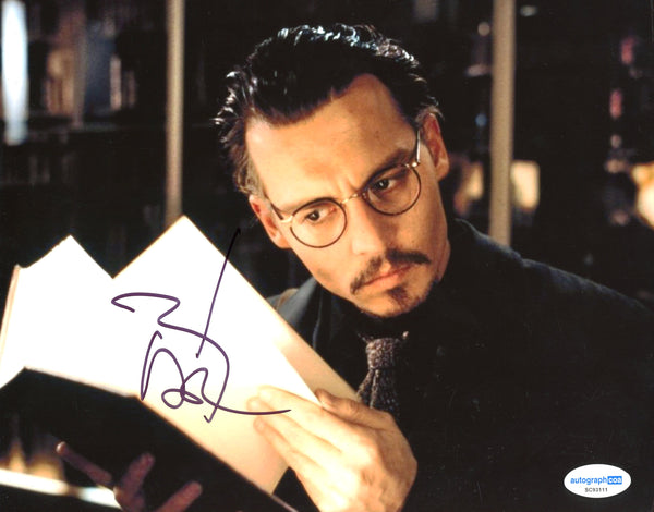 Johnny Depp Ninth Gate Signed Autograph 8x10 Photo ACOA