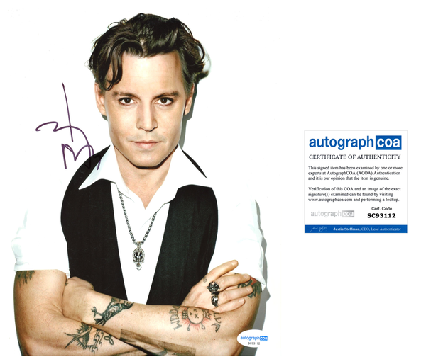 Johnny Depp  Signed Autograph 8x10 Photo ACOA