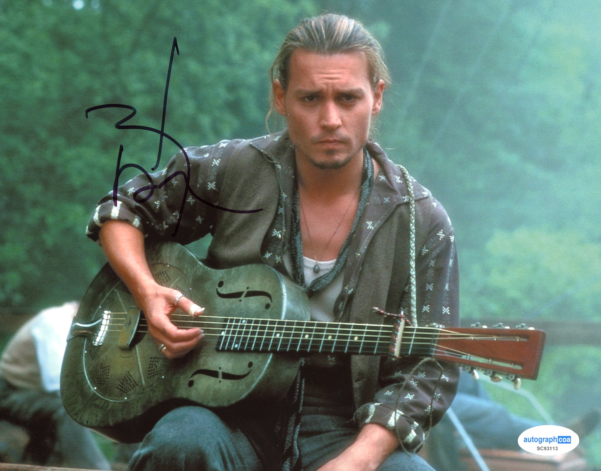 Johnny Depp Chocolat Signed Autograph 8x10 Photo ACOA