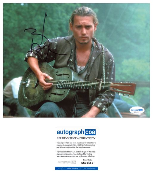 Johnny Depp Chocolat Signed Autograph 8x10 Photo ACOA