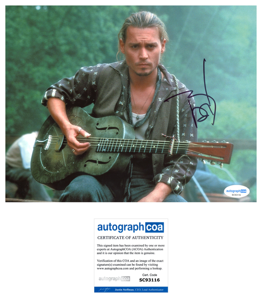 Johnny Depp Chocolat Signed Autograph 8x10 Photo ACOA