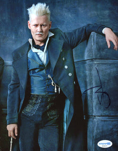 Johnny Depp Fantastic Beasts Signed Autograph 8x10 Photo ACOA