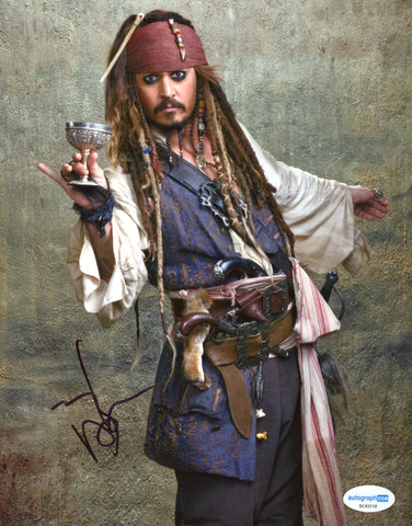 Johnny Depp Pirates Signed Autograph 8x10 Photo ACOA