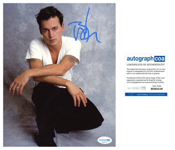 Johnny Depp 21 Jump Street Signed Autograph 8x10 Photo ACOA