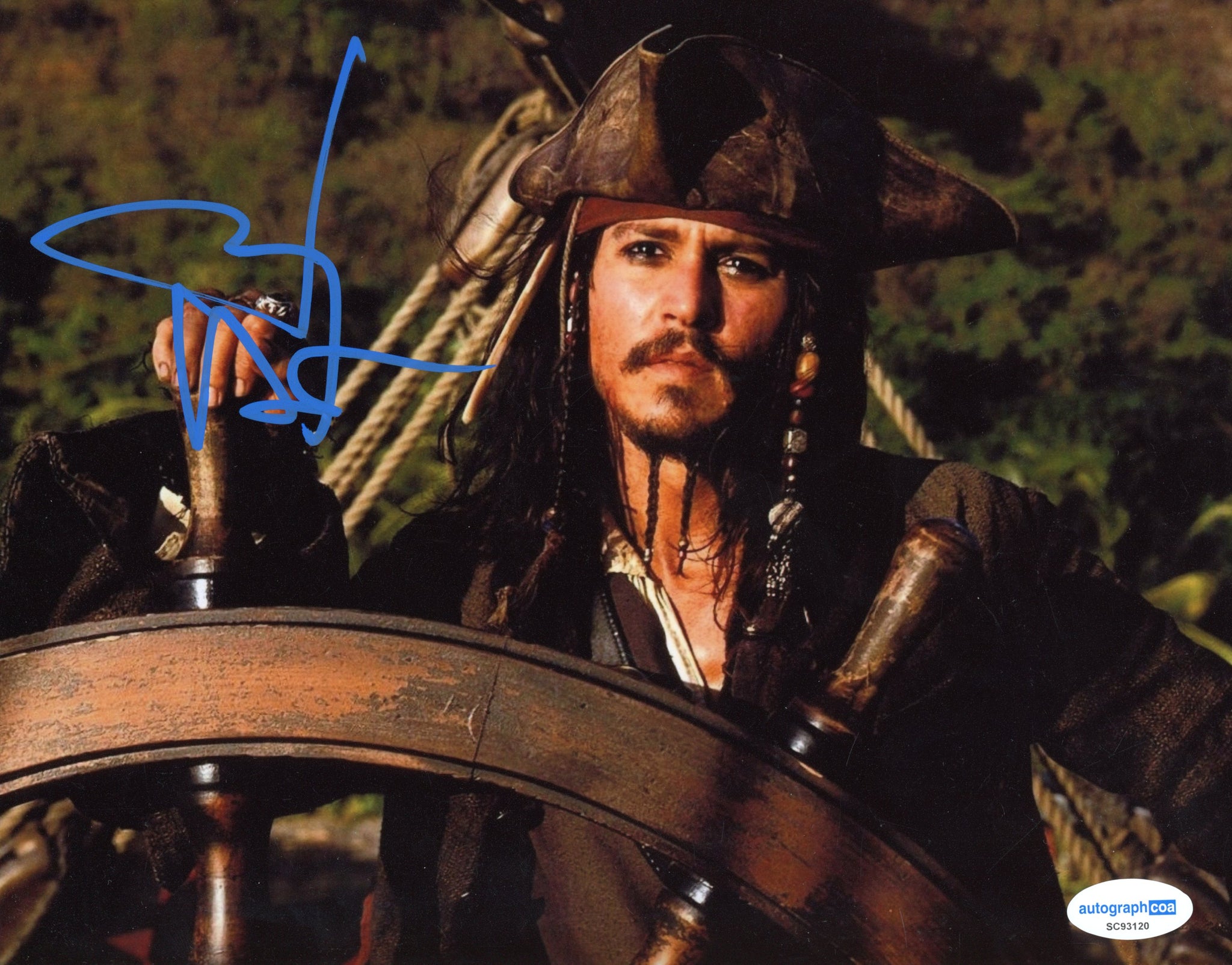 Johnny Depp Pirates Signed Autograph 8x10 Photo ACOA