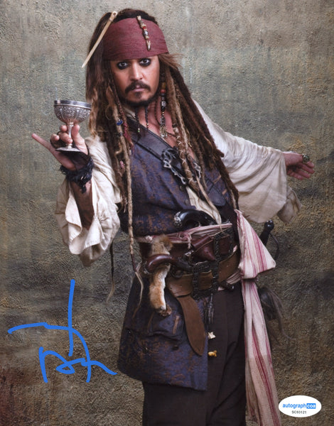 Johnny Depp Pirates Signed Autograph 8x10 Photo ACOA