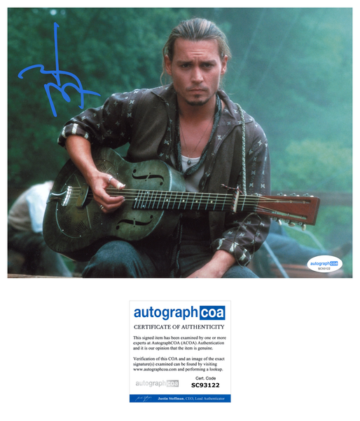 Johnny Depp Chocolat Signed Autograph 8x10 Photo ACOA