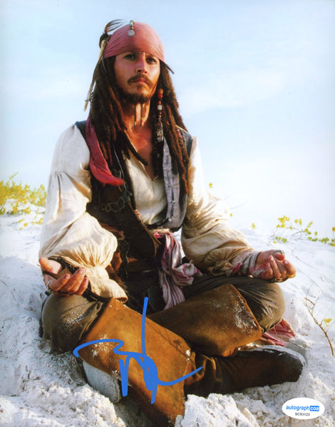 Johnny Depp Pirates Signed Autograph 8x10 Photo ACOA