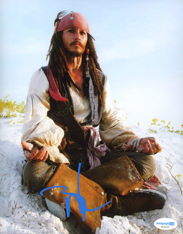 Johnny Depp Pirates Signed Autograph 8x10 Photo ACOA