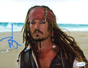 Johnny Depp Pirates Signed Autograph 8x10 Photo ACOA