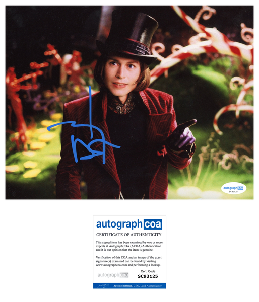 Johnny Depp Alice in Wonderland Signed Autograph 8x10 Photo ACOA