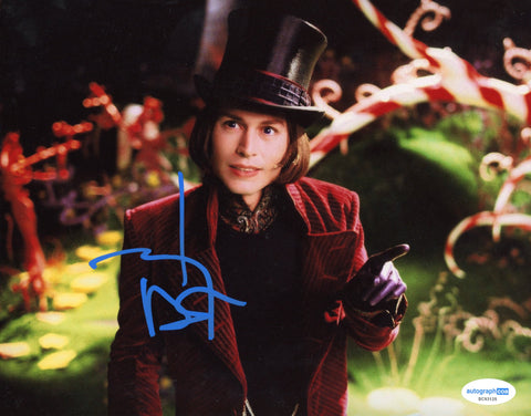 Johnny Depp Alice in Wonderland Signed Autograph 8x10 Photo ACOA