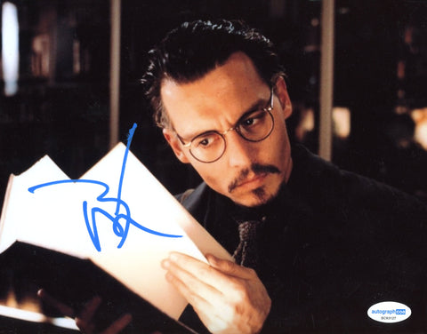 Johnny Depp Ninth Gate Signed Autograph 8x10 Photo ACOA