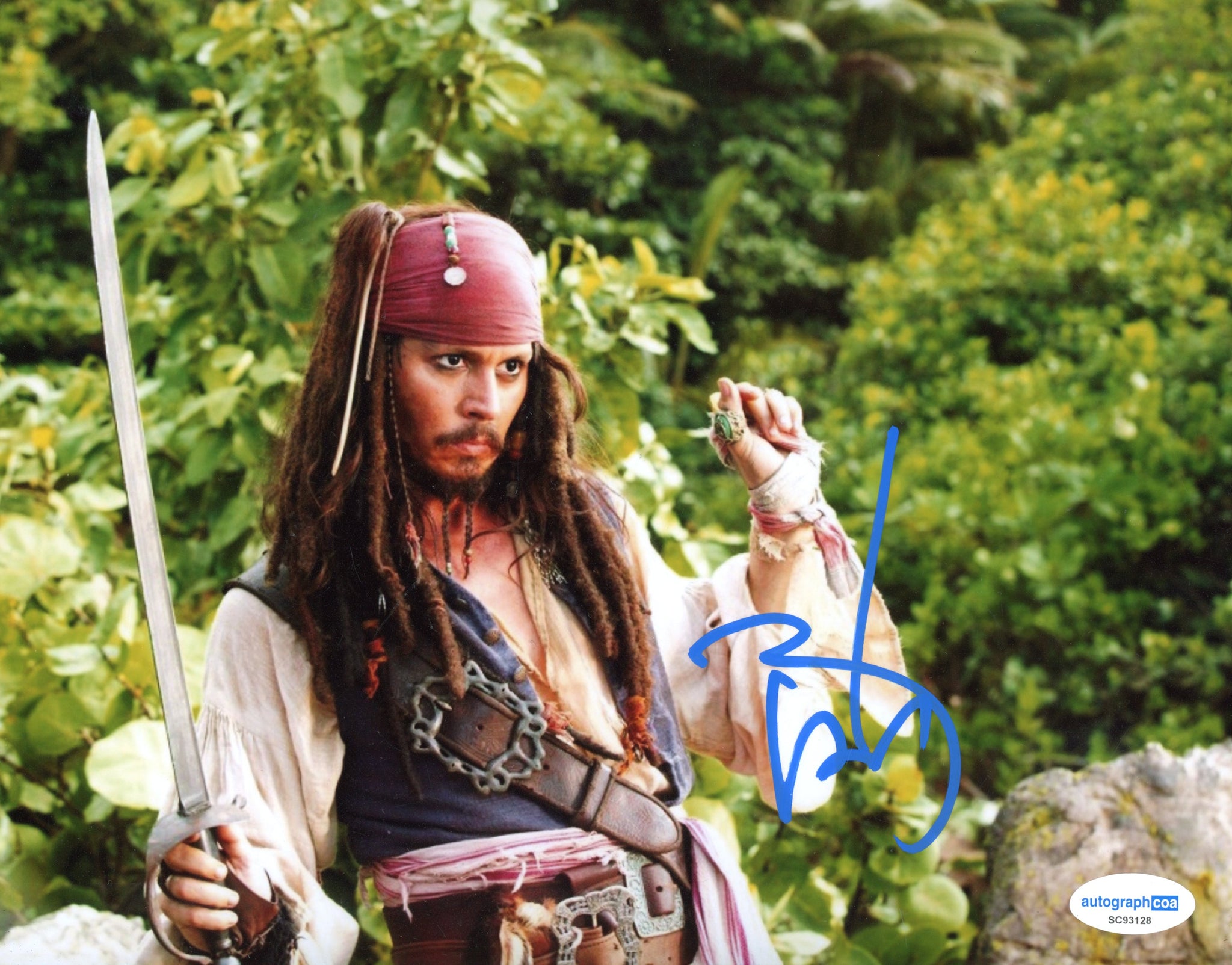 Johnny Depp Pirates Signed Autograph 8x10 Photo ACOA