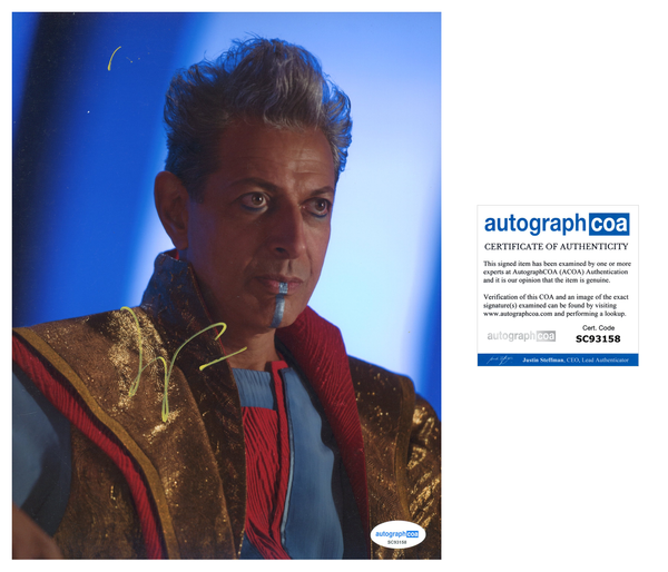 Jeff Goldblum Thor Signed Autograph 8x10 Photo ACOA