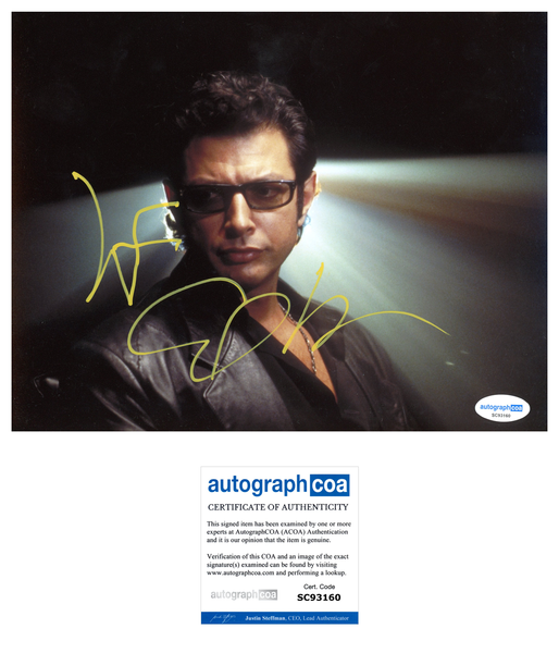 Jeff Goldblum Jurassic Park Signed Autograph 8x10 Photo ACOA