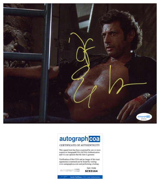 Jeff Goldblum Jurassic Park Signed Autograph 8x10 Photo ACOA