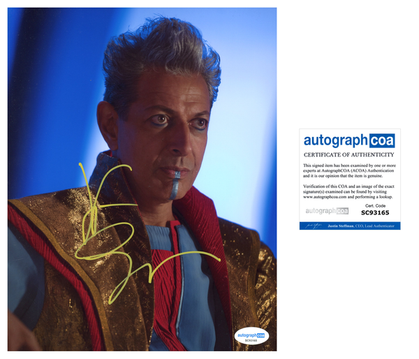 Jeff Goldblum Thor Signed Autograph 8x10 Photo ACOA