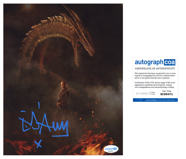 Emma D'Arcy House of the Dragon Signed Autograph 8x10 Photo ACOA