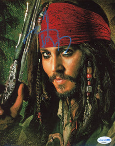 Johnny Depp Pirates Signed Autograph 8x10 Photo ACOA