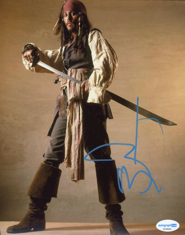 Johnny Depp Pirates Signed Autograph 8x10 Photo ACOA