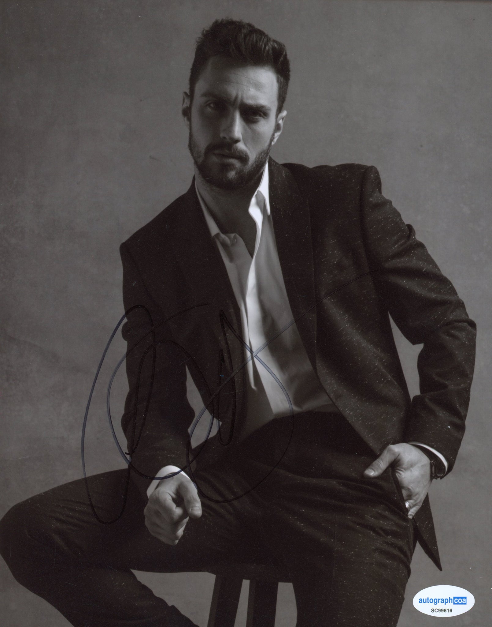 Aaron Taylor Johnson Kraven Signed Autograph 8x10 Photo ACOA