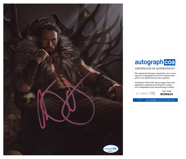 Aaron Taylor Johnson Kraven Signed Autograph 8x10 Photo ACOA