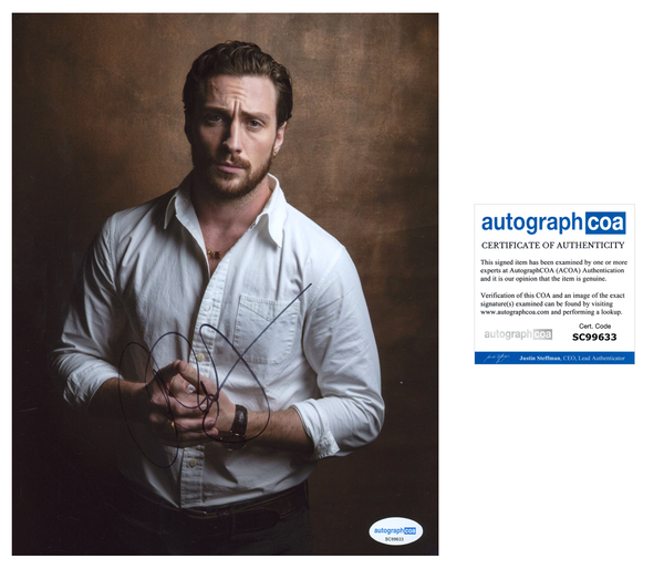 Aaron Taylor Johnson Bullet Train Signed Autograph 8x10 Photo ACOA