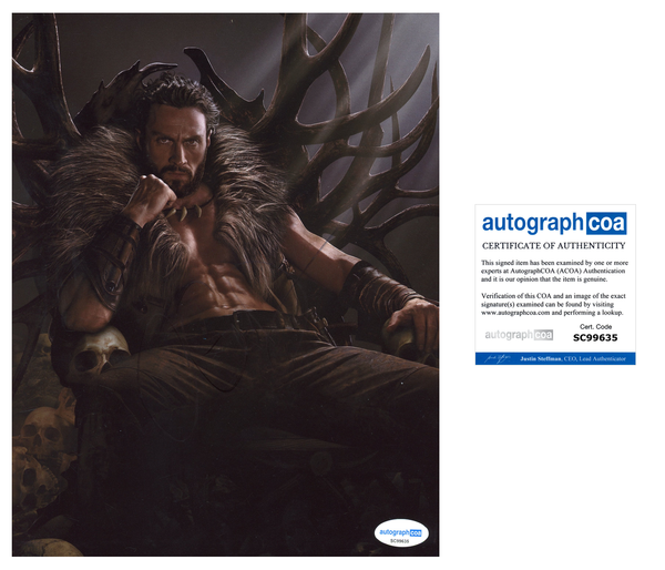 Aaron Taylor Johnson Kraven Signed Autograph 8x10 Photo ACOA