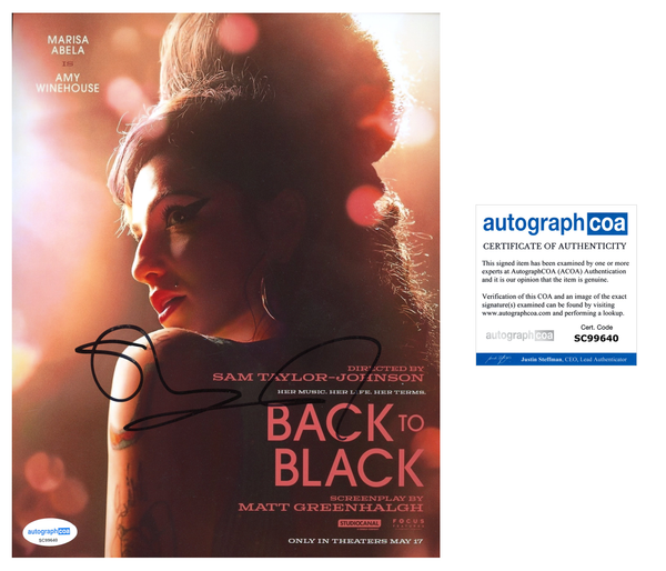 Sam Taylor Johnson Back to Black Signed Autograph 8x10 Photo ACOA