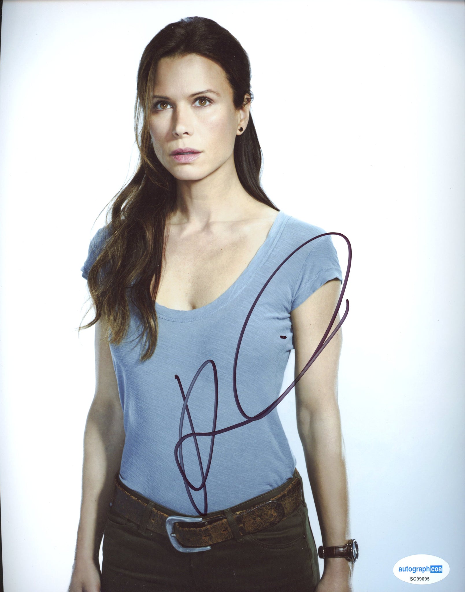 Rhona Mitra Sexy Signed Autograph 8x10 Photo ACOA