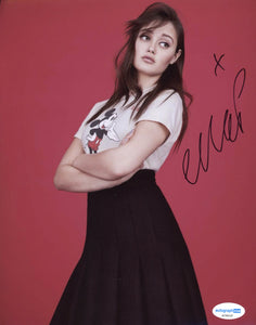 Ella Purnell Sexy Signed Autograph 8x10 Photo ACOA