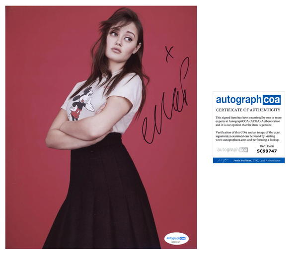 Ella Purnell Sexy Signed Autograph 8x10 Photo ACOA