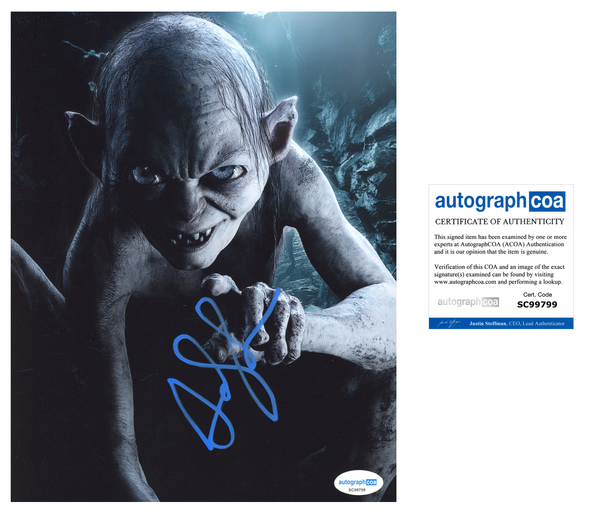 Andy Serkis Lord of the Rings Signed Autograph 8x10 Photo ACOA