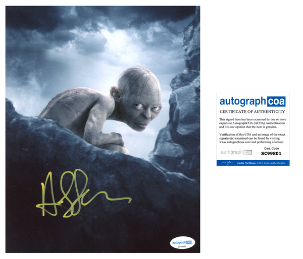 Andy Serkis Lord of the Rings Signed Autograph 8x10 Photo ACOA