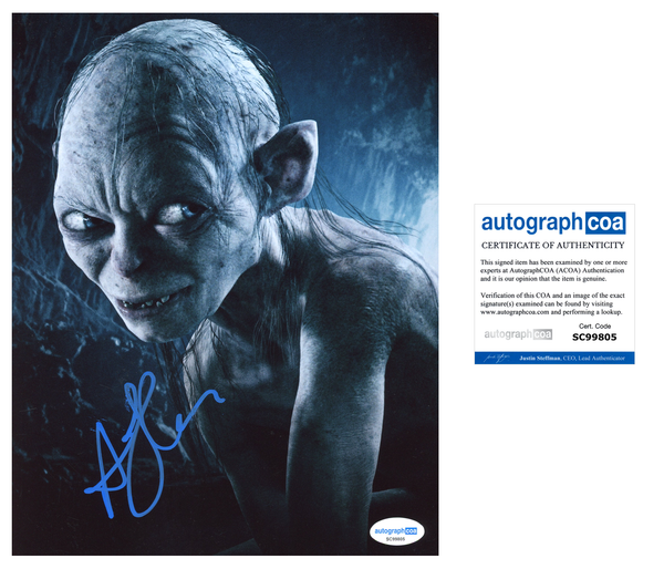 Andy Serkis Lord of the Rings Signed Autograph 8x10 Photo ACOA