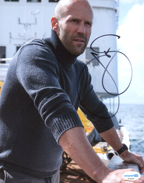 Jason Statham The Meg Signed Autograph 8x10 Photo ACOA Shirtless