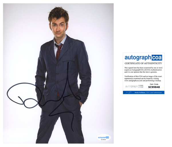 David Tennant Doctor Who Signed Autograph 8x10 Photo ACOA