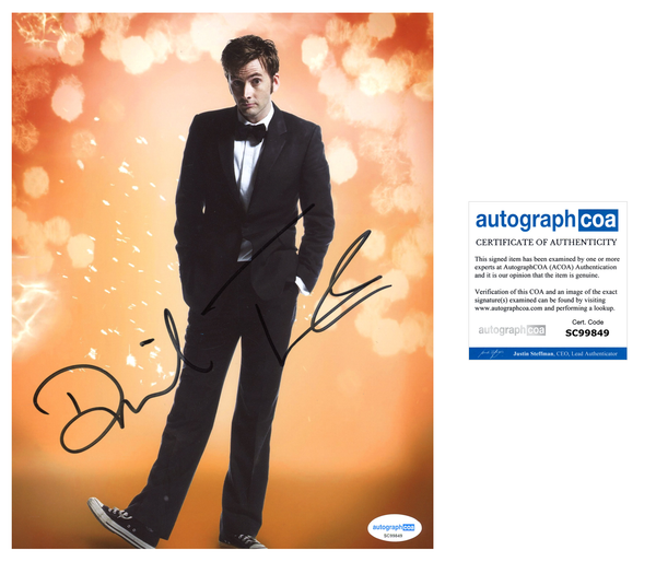 David Tennant Doctor Who Signed Autograph 8x10 Photo ACOA