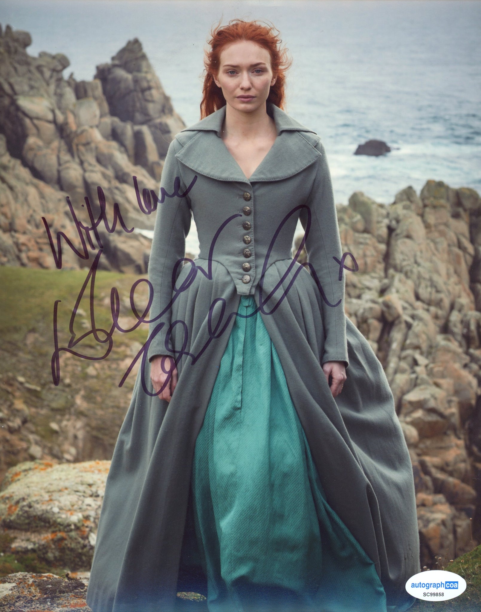 Eleanor Tomlinson Signed Autograph 8x10 Photo ACOA