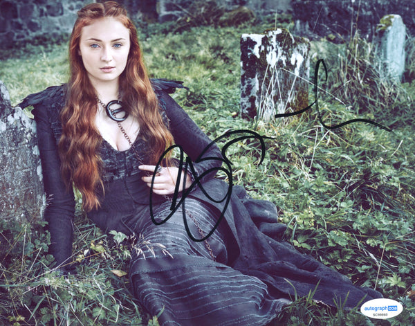 Sophie Turner Game of Thrones Signed Autograph 8x10 Photo ACOA