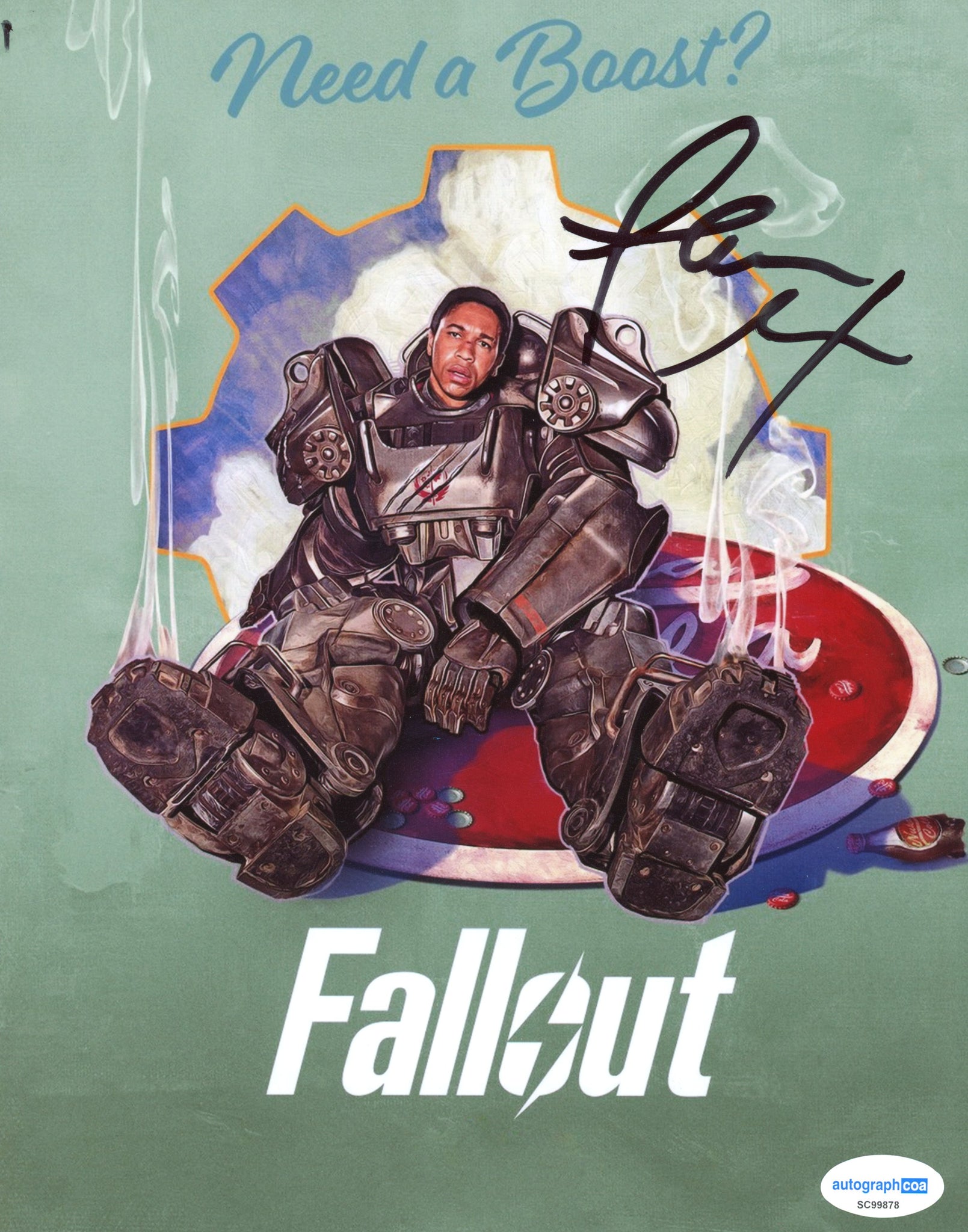 Aaron Moten Fallout Signed Autograph 8x10 Photo ACOA