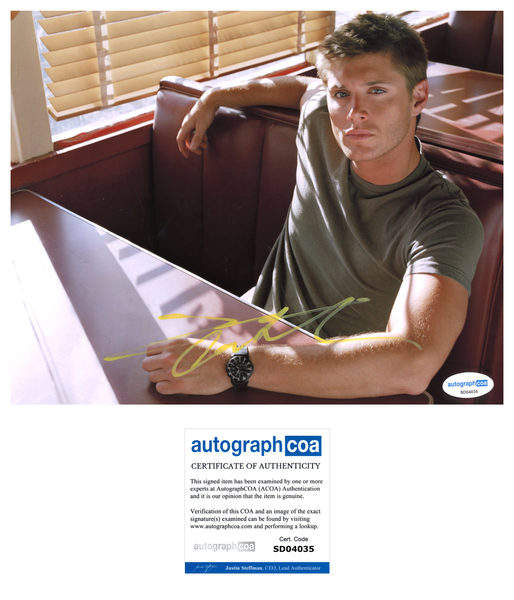 Jensen Ackles Supernatural Signed Autograph 8x10 Photo ACOA