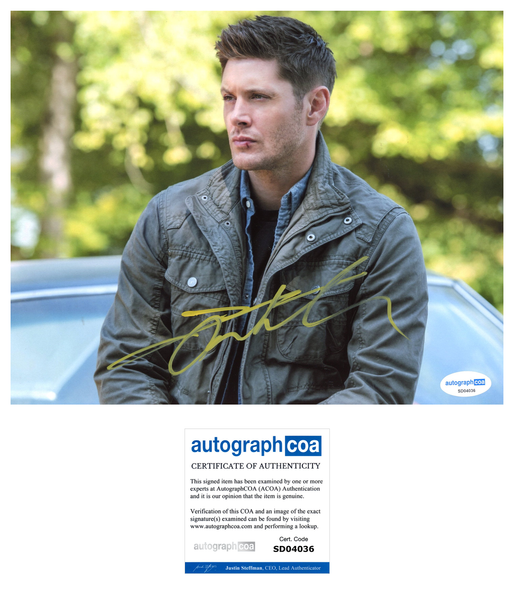 Jensen Ackles Supernatural Signed Autograph 8x10 Photo ACOA