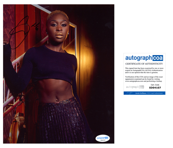 Cynthia Erivo Sexy Signed Autograph 8x10 Photo ACOA