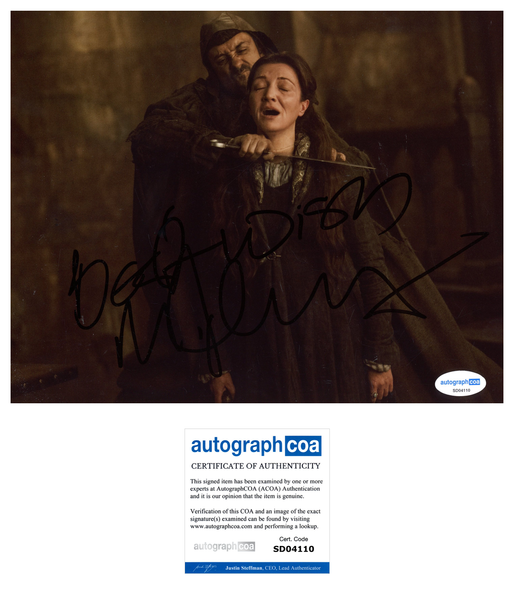 Michelle Fairley Game of Thrones Signed Autograph 8x10 Photo ACOA