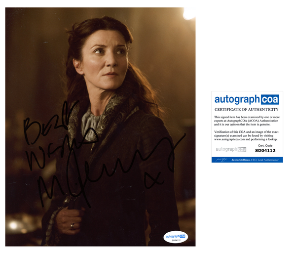 Michelle Fairley Game of Thrones Signed Autograph 8x10 Photo ACOA