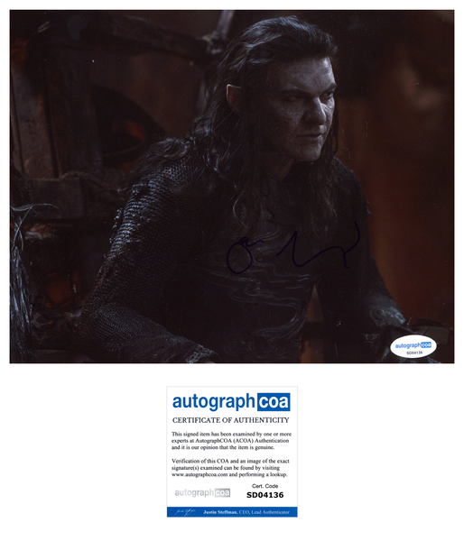 Sam Hazeldine Rings of Power Signed Autograph 8x10 Photo ACOA